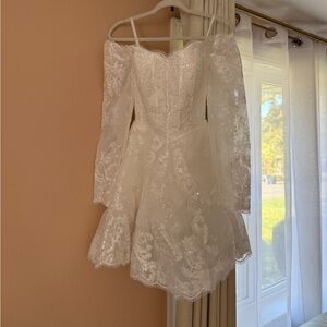 White Lace Off-Shoulder Dress